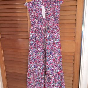 smocked slip tank floral blossom dress NWT